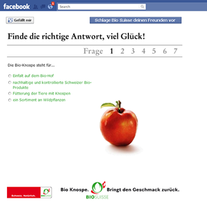 Biosuisse Quiz Facebook App